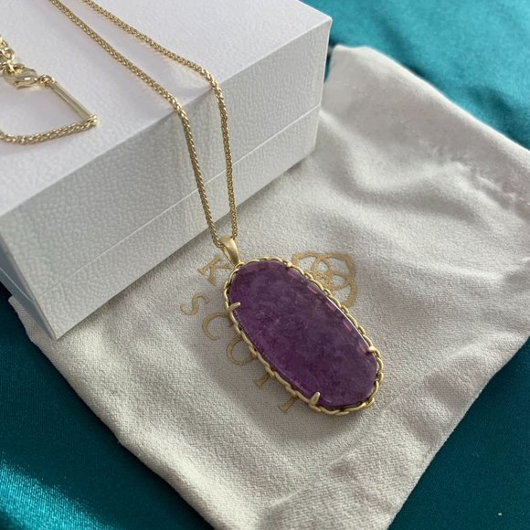 Kendra Scott Reid series colorful crystal necklace sweater chain - Picture 7 of 16